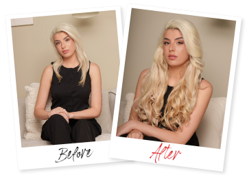Haar verlenging (before & after) Haar verlenging (before & after)